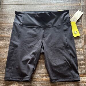 Women's Black High-Waist Bike Shorts